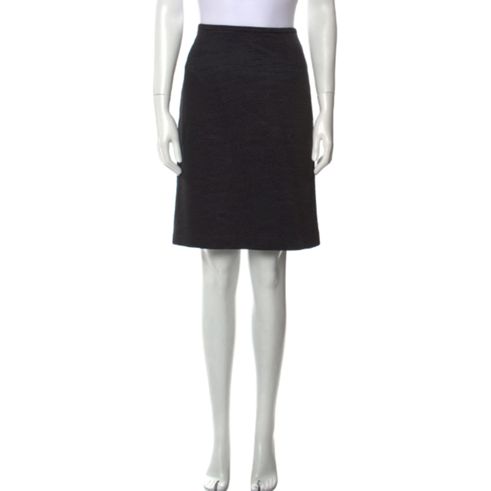 MaxMara Womens Cotton Knee-Length Skirt Size Medium Black
